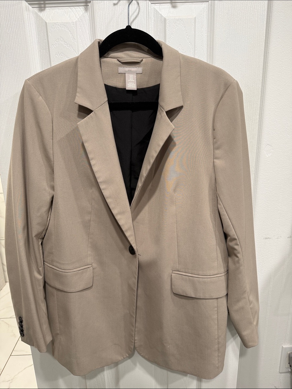 H&M Beige Single-Button Blazer